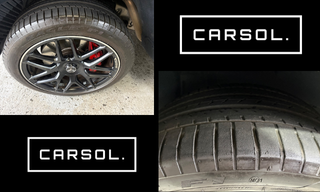 ノーマルタイヤ装着後のホイール全体と、タイヤのトレッド面（溝）の状態を組み合わせた完成イメージ