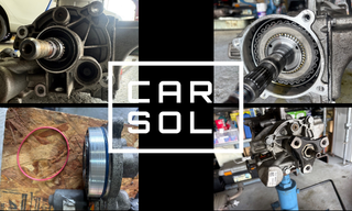 BMW2シリーズ デフオイル漏れ 内部ベアリングとシールの劣化状態 デフ内部の分解状態とベアリング・シール部の拡大写真(摩耗や劣化箇所が分かる構成)